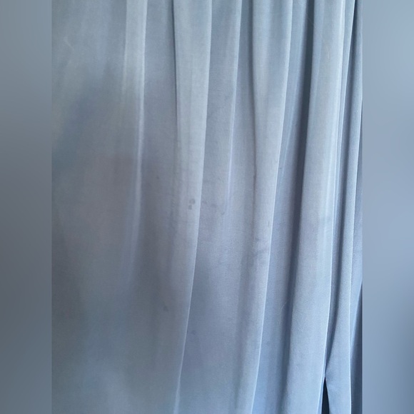 David's Bridal Blue Lace Evening Gown - Picture 4 of 8